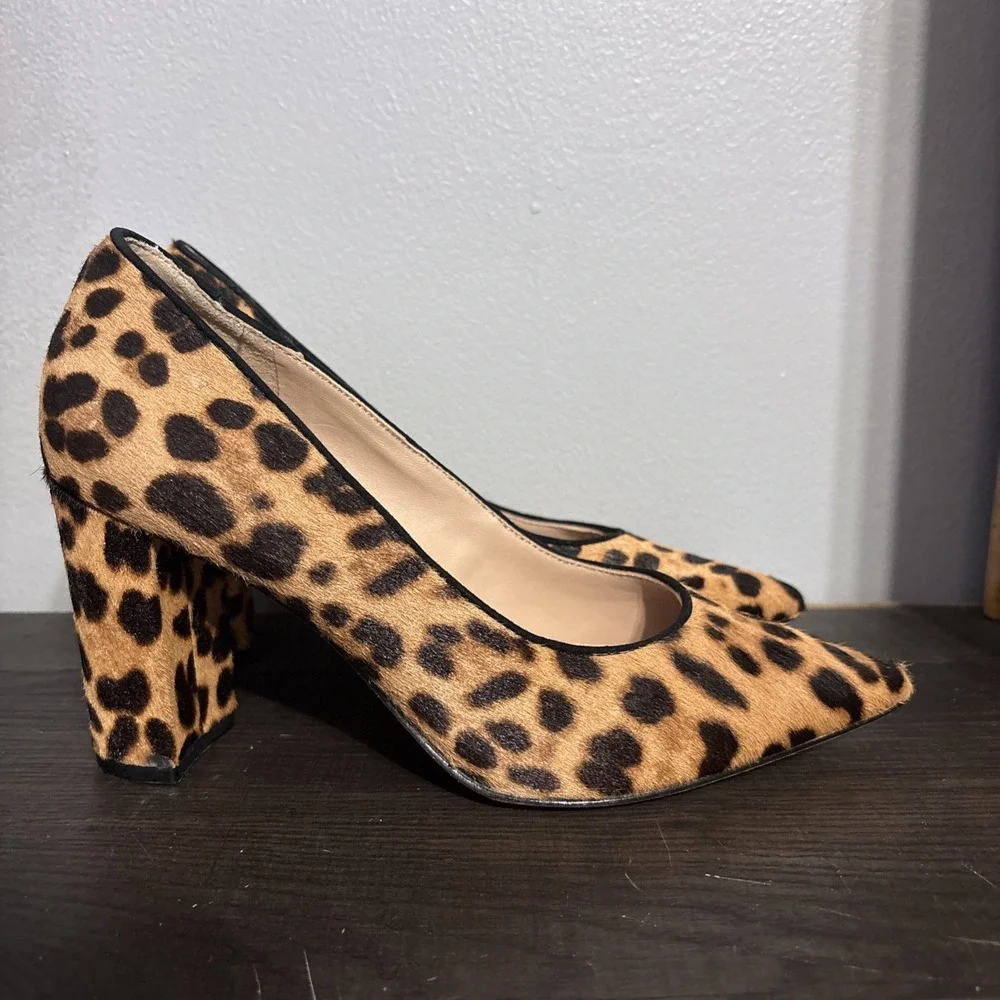 Antonio Melani Women's cheetah print heels Pumps Shoes size 6.5 Calf Hair